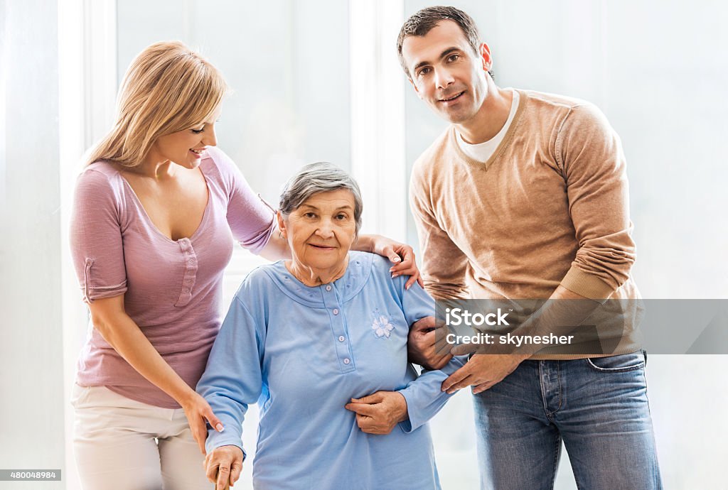 Family helping a senior during a Houston probate home transition and estate preparation process